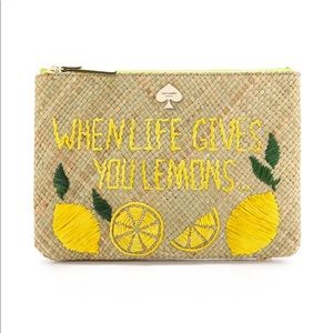 NWT Kate Spade Large Bella Pouch ‘limoncello’ 🍋